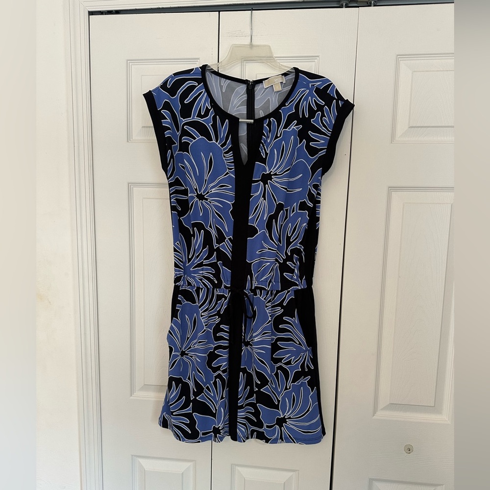 Floral Blue and Black Dress by Michael Kors